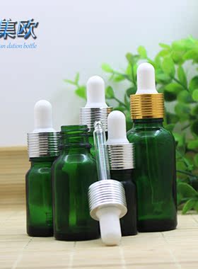 绿色精油瓶空瓶100ml螺纹圈盖瓶
