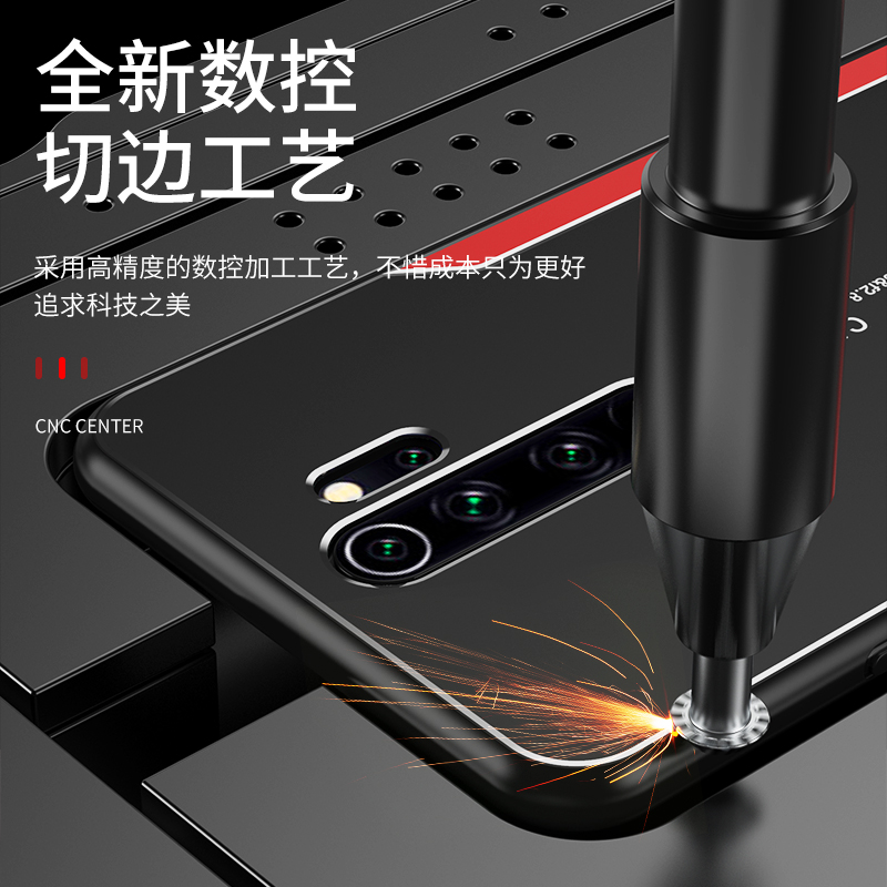 红米note8手机壳小米redmi软硅胶全包边note8pro个性防摔保护套红米8创意刀锋金属后盖8A新潮男女情侣款外壳 - 图2