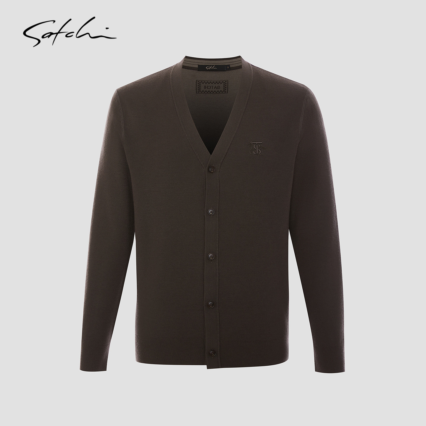 [新年战袍]SATCHI沙驰男装男士针织开衫外套冬季羊毛学院风毛衣厚,淘宝优惠券,粉丝福利购,淘宝优惠卷