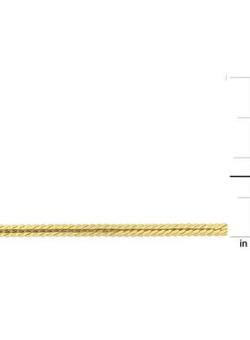 Amour 2mm Herringbone链项链黄色镀纯银18