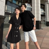 Tide, небольшая дизайнерская парная одежда для влюбленных, летняя одежда, пиджак классического кроя, платье, футболка с коротким рукавом, юбка, тренд сезона, в корейском стиле