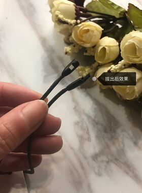 服装吊绳高档黑白蜡绳子弹头子母扣吊粒手穿吊牌绳吊牌线现货一捆