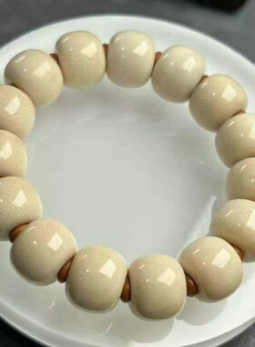 猛犸记天然猛犸象牙老型倒角手串