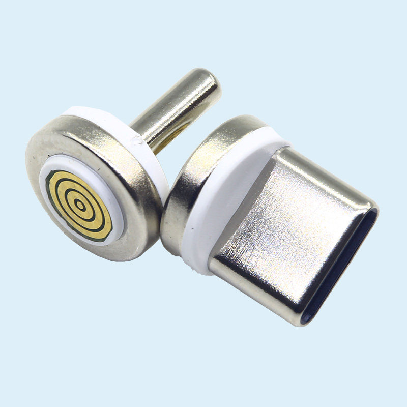 Micro TYPEC 苹果磁吸公头圆型2芯四芯7触点强磁力带灯数据线底座,淘宝优惠券,粉丝福利购,淘宝优惠卷