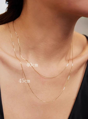 特 cocoshin*S925纯银镀金蛇骨链叠戴高级感项链素链饰品简约个性