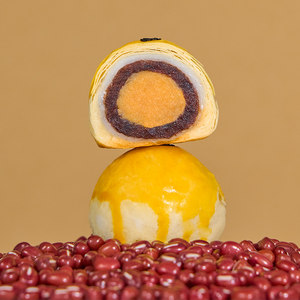 【满2盒送赠品】轩妈经典红豆味蛋黄酥组合装2枚装共110g