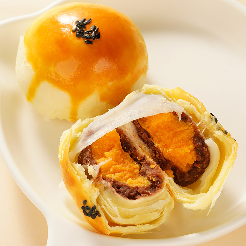 轩妈家蛋黄酥版6枚红豆味甜品低糖 轩妈食品传统糕点