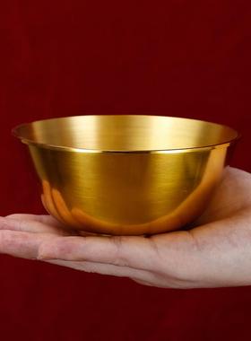 加厚纯铜供碗供奉斋铜碗油碗金饭碗佛前供水杯供水碗佛具用品摆新