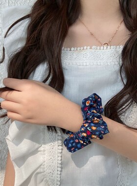 韩国ins少女系复古碎花发圈发绳法式大肠圈布艺小清新头绳发饰女