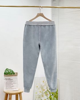 2023 ຜູ້ຊາຍພາກຮຽນ spring ດູໃບໄມ້ລົ່ນດູໃບໄມ້ລົ່ນແລະລະດູຫນາວ Wheat Ear Print Classic Cotton Plus Velvet Casual Sweatpants Trousers Sports Pants Small Leg Pants
