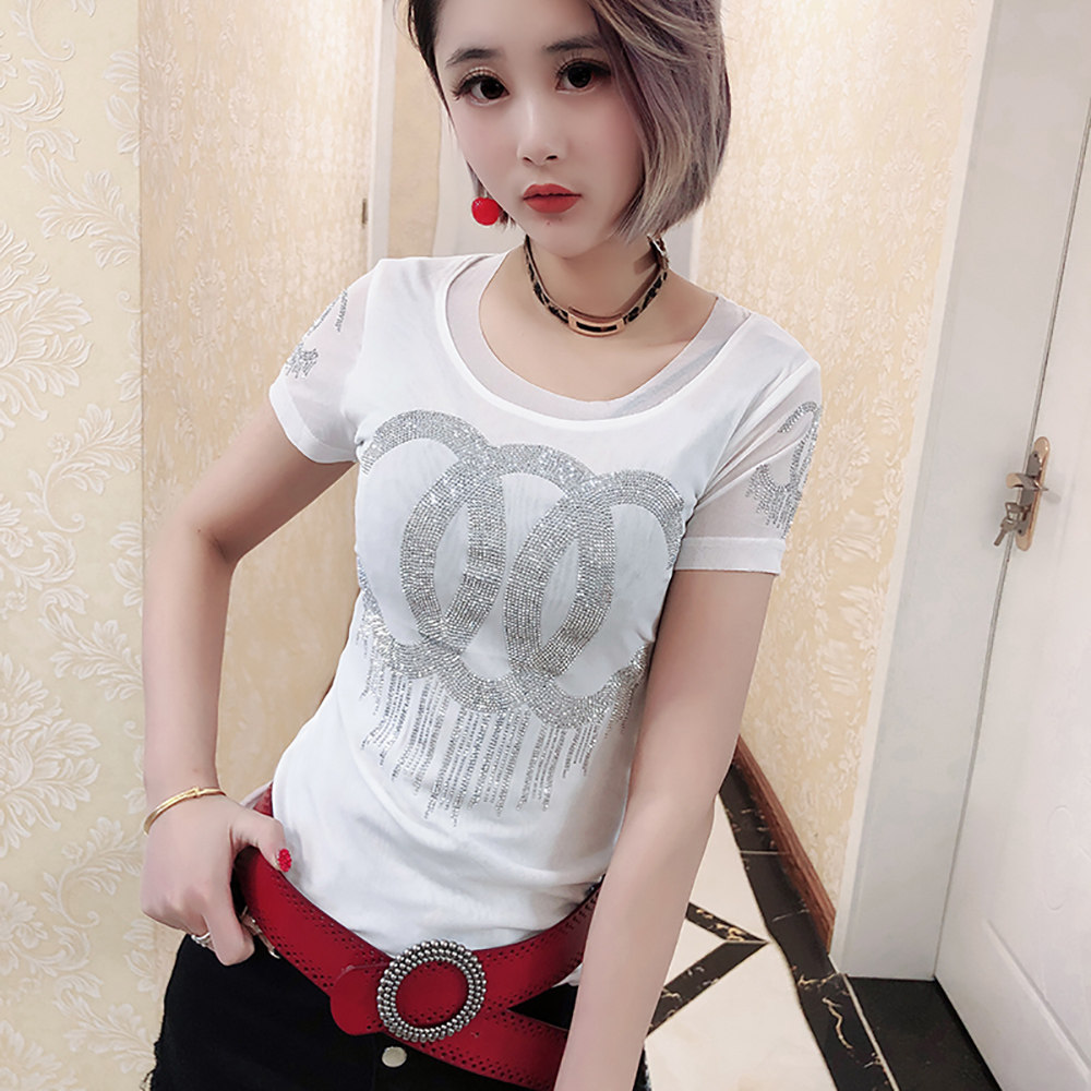 欧货蕾丝衫女半袖洋气2020夏季t恤 承裳韩T恤