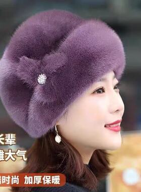 中年妈妈五十多岁洋气帽子