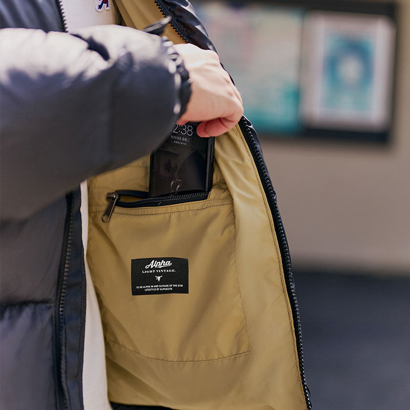 AlphaGym 90白鸭绒羽绒服300g绒冬季加厚保暖宽松面包服外套夹克,淘宝优惠券,粉丝福利购,淘宝优惠卷