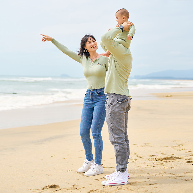 Alphagym亲子装长袖猫猫连体哈衣一家三口T恤上衣,淘宝优惠券,粉丝福利购,淘宝优惠卷