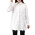 Mu Meishi ve áo trong phần dài của áo sơ mi cotton cotton của phụ nữ áo len lỏng lẻo dài tay áo sơ mi vải lanh mùa thu - Áo sơ mi dài tay 	áo sơ mi nữ dài tay cho người mậ Áo sơ mi dài tay