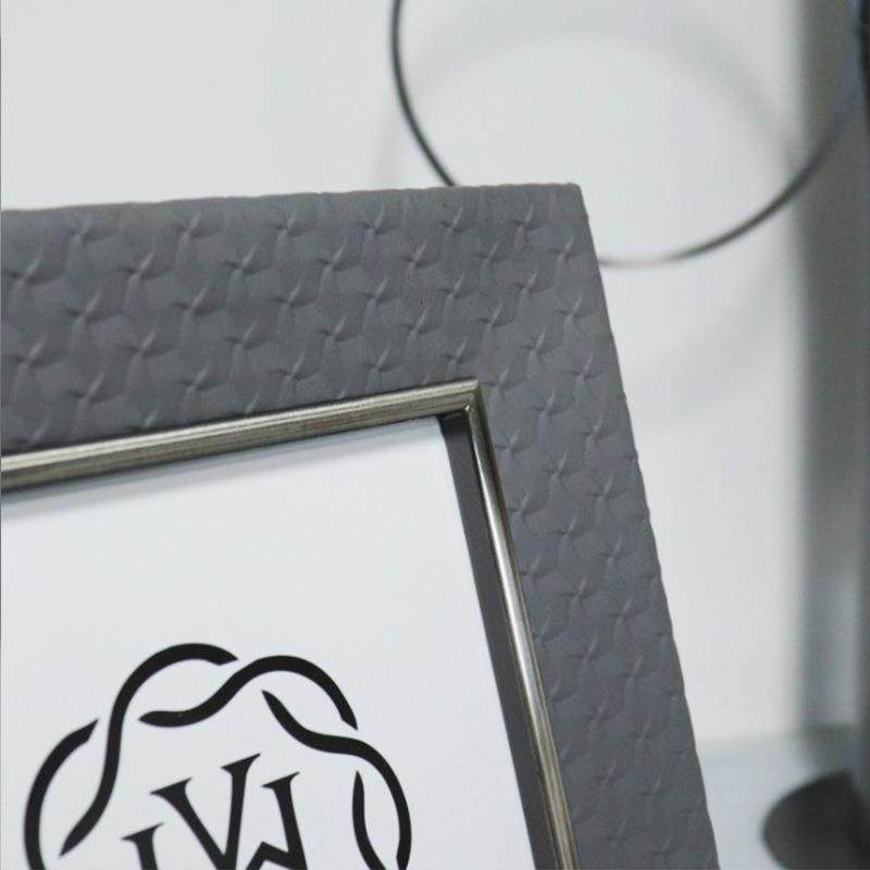 创意欧式皮革玻璃相框灰色高档边框简约画框家居装饰品桌面摆件,淘宝优惠券,粉丝福利购,淘宝优惠卷