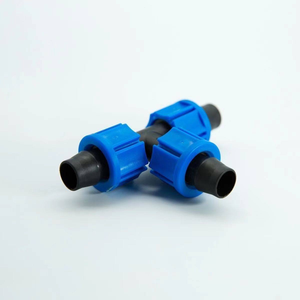 锁母三通(配件料) 16/20锁母滴灌带三通,pe快接三通滴灌接头4分 - 图1