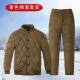 Labor-insured cotton jacket with cotton pants set construction site work clothes men's autumn and winter jacket cotton jacket work thickened cold-proof clothing