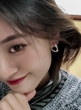 甜美耳夹女无耳洞高级感耳饰螺旋式无洞耳钉韩版金色珍珠油潮耳环