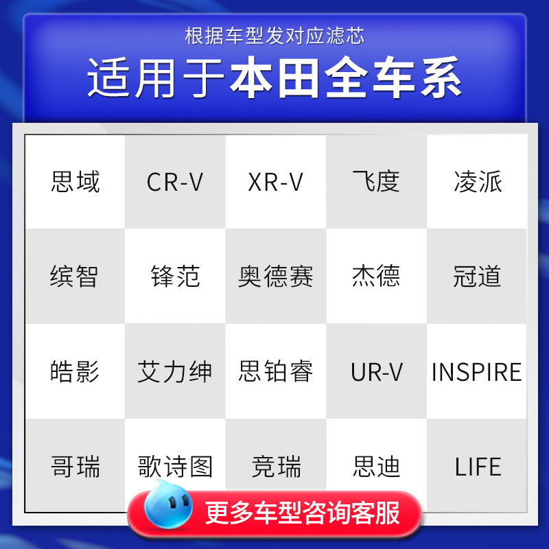 适配本田空调滤芯雅阁思域八九10十代原厂9凌派CRV缤智XRV空气格 - 图0