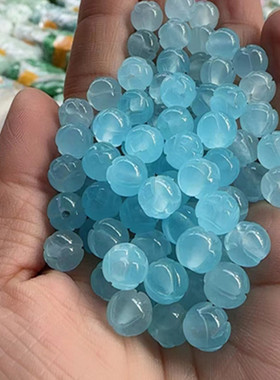 天淼玉器金丝玉莲花南瓜散珠