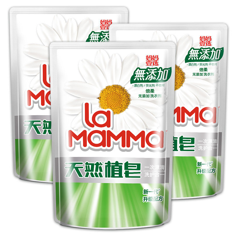 妈妈壹选倍柔天然袋装500gx3洗衣液 妈妈壹选日化常规洗衣液