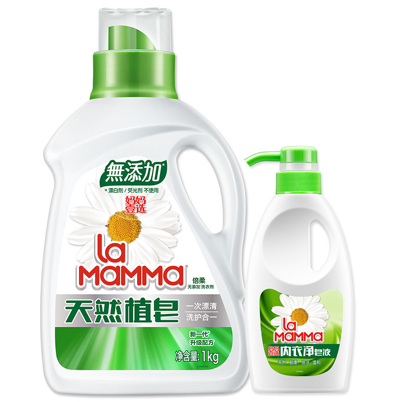 妈妈壹选天然皂液倍柔送内衣洗衣液 妈妈壹选日化常规洗衣液