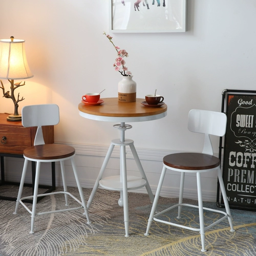 Современные простые железные столы и стулья Трехнологические циркулярные настольные столик для молока Магазин чай Магазин Кофейный магазин Балконы журнальный столик