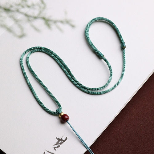 鸿运当头柔软亲肤舒适挂绳紫金砂吊坠绳朱砂项链绳子男女儿童绳子 - 图0