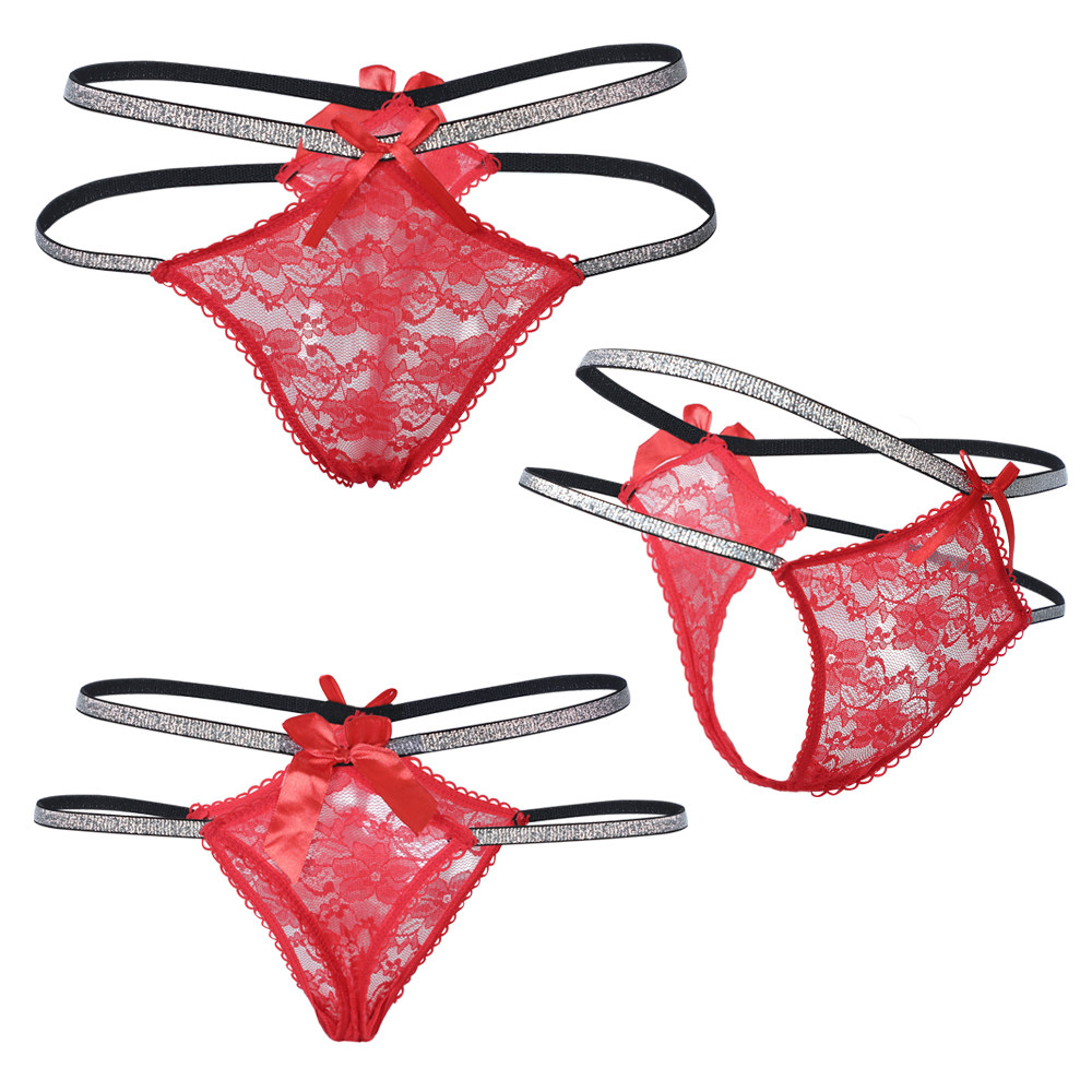 2026新款性感蕾丝网纱丁字裤女士镂空交叉双细腰带勾人诱惑T裤头,淘宝优惠券,粉丝福利购,淘宝优惠卷