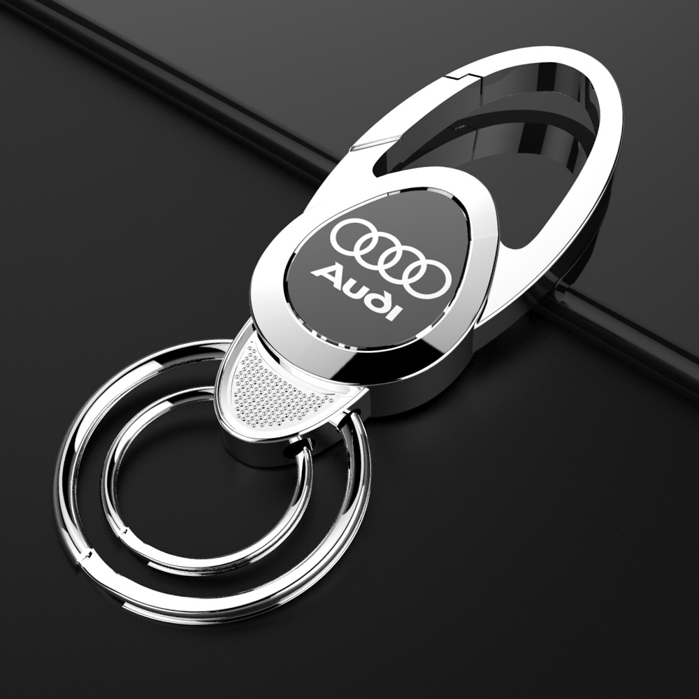 适用于奥迪钥匙扣A4L A6L A3 Q5L Q2LA5 A8 RS高档汽车锁匙链挂件 - 图1