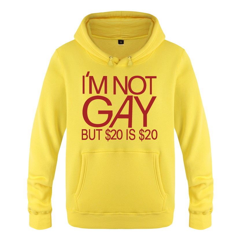 男式卫衣 I'm Not Gay But$20 is$20搞笑 Rude Offensive Joke-图2