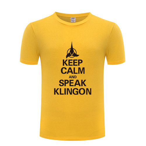 创意男式T恤 Keep Calm and Speak Klingon - Star Trek Klingon - 图3