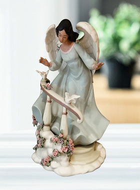 雅致陶瓷守护天使西班牙工艺礼品
