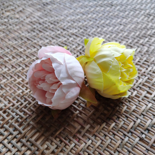 花海大世界森系绢花仿真花花朵花头头饰配件布花花艺  含苞小牡丹 - 图1
