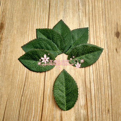 花环材料 森林系仿真叶绿叶diy手工配件花海大世界玫瑰叶一片出售 - 图2
