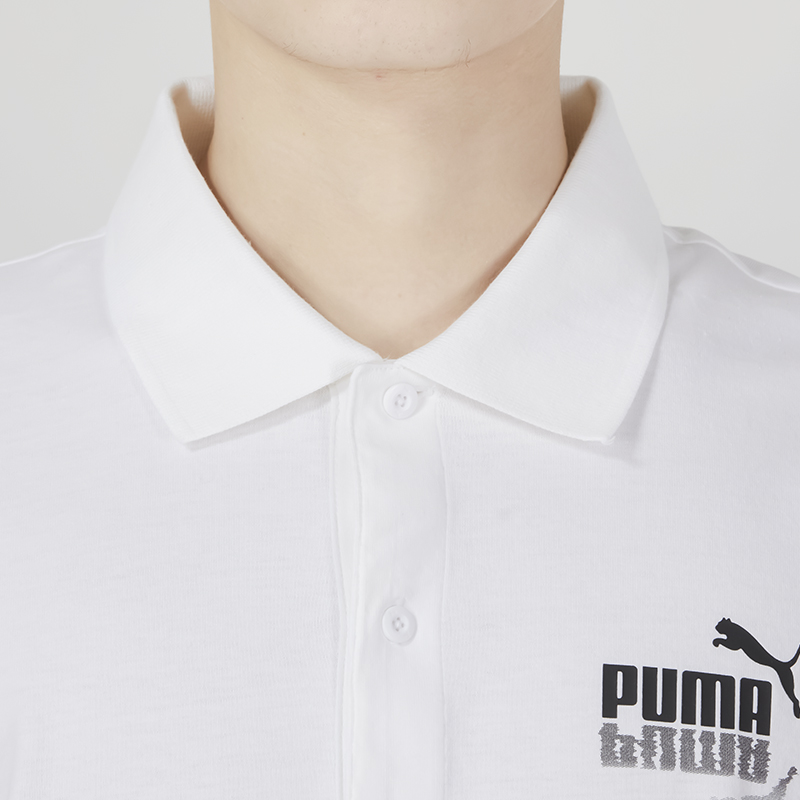 PUMA彪马2023夏季新款休闲翻领运动服透气短袖T恤POLO衫677139-02 - 图2