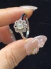 Natural Burmese A-grade white ice ring, light, luxurious and versatile, adjustable women’s living ring 814159
