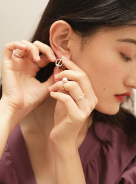 尾戒关节戒珍珠一颗珍珠