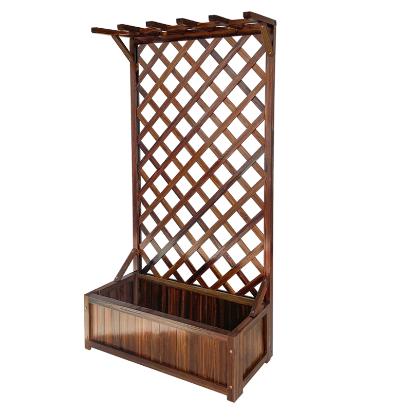 防腐木花箱围栏隔断花架一体靠墙户外庭院栅栏花园阳台花盆爬藤架,淘宝优惠券,粉丝福利购,淘宝优惠卷