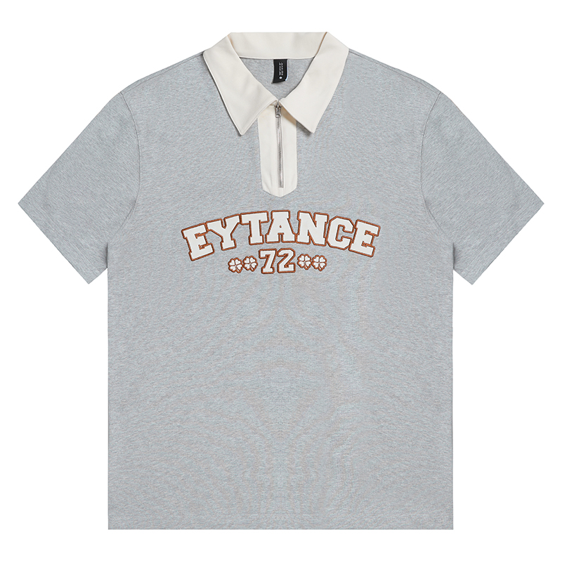eyt2022夏新款半拉链复古polo衫 eytPolo衫