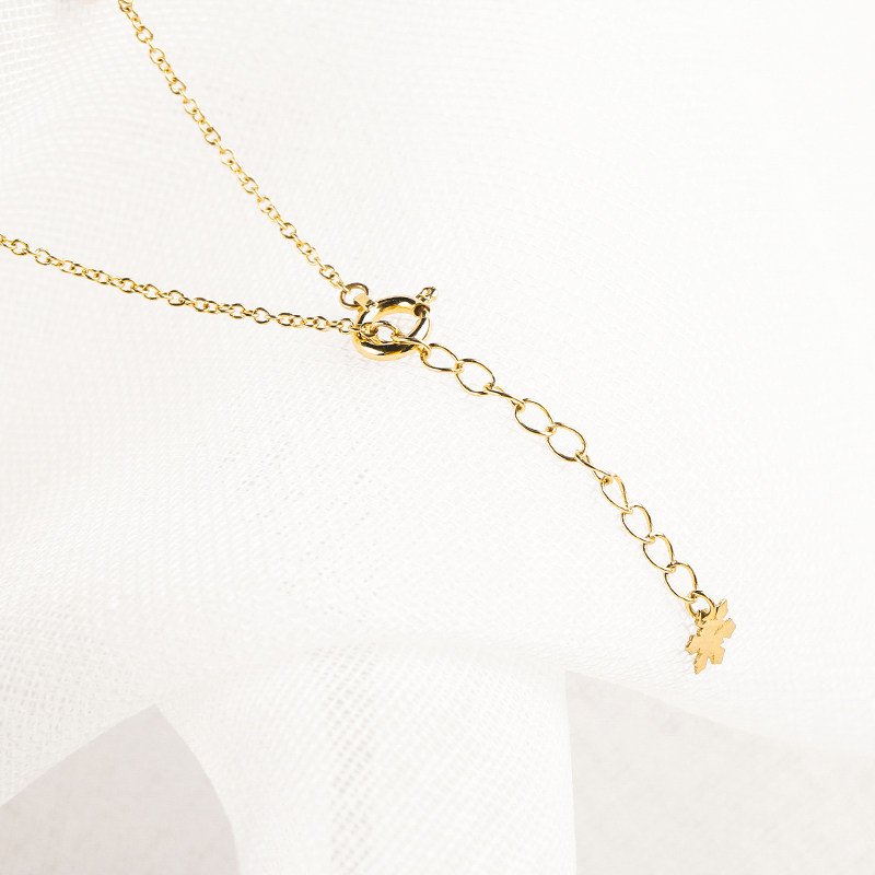 偶屿18k金雪花手链淡水时尚链子 偶屿手链