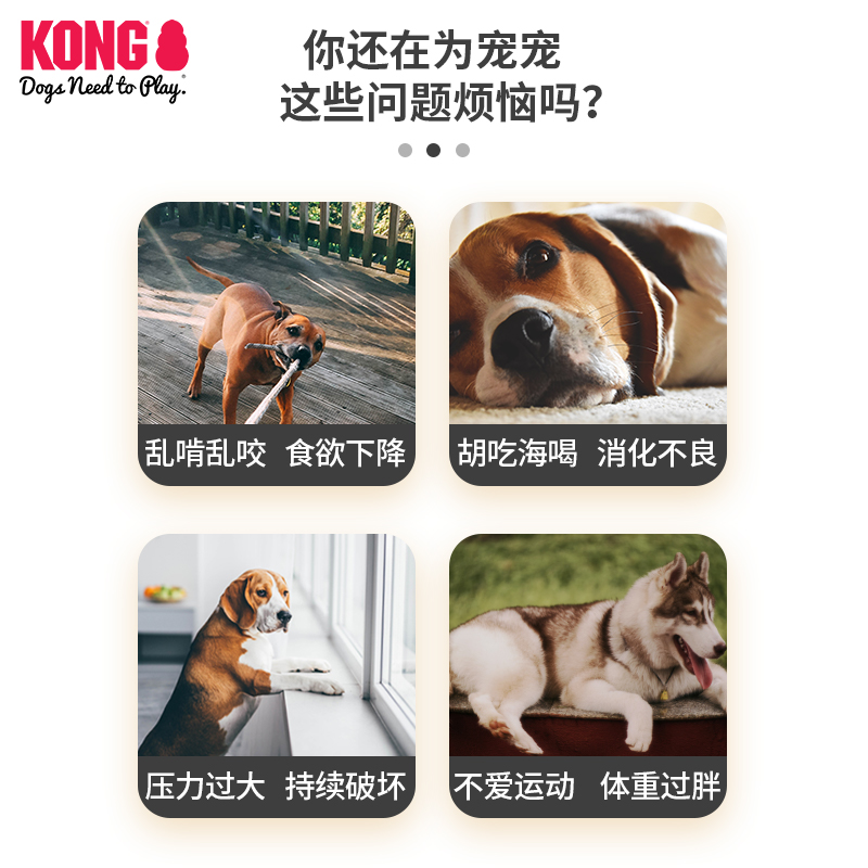 KONG狗玩具漏食轮胎加强耐咬大型犬丰容益智宠物磨牙藏食解闷神器