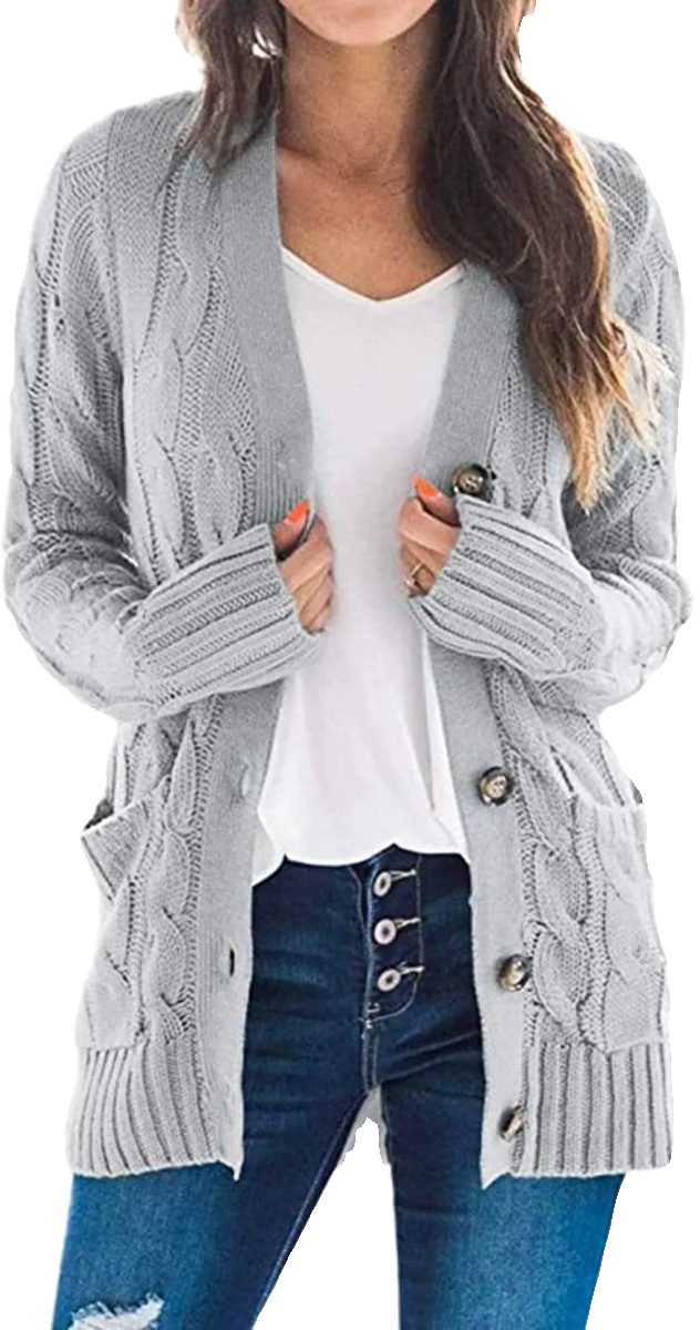 2023 Sweater Large Cardigan Knitted Sweater Women's Coat - 图3