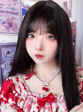 洛丽塔樱桃蝴蝶结串珠项链