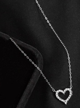 好事成双张嘉倪江喜爱心钛钢项链