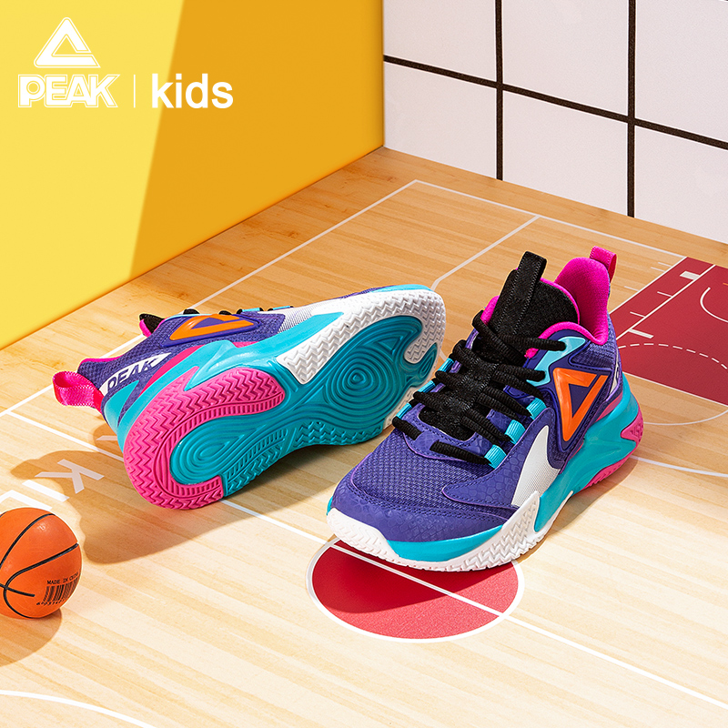 匹克童鞋男童篮球鞋秋冬新款儿童运动鞋学生橡胶防滑减震耐磨鞋子 - 图0