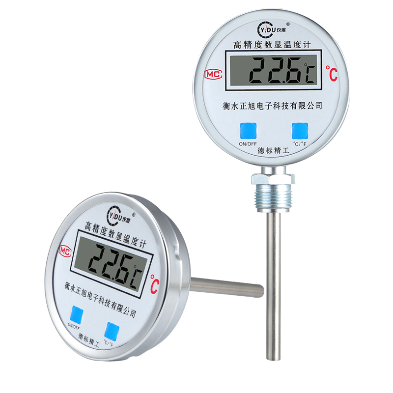 Digital bimetal thermometer stainless steel industrial thermometer boiler pipe water temperature sensor reactor