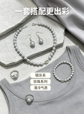 卡梵佩猪鼻子珍珠项链女款2026新款爆款锁骨链轻奢小众设计感