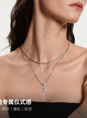 Onchic闪耀字母项链女款2026新款DIY可调节锁骨链送女友节日礼物